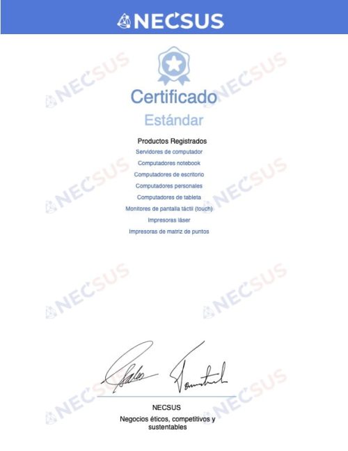 Certificaciones