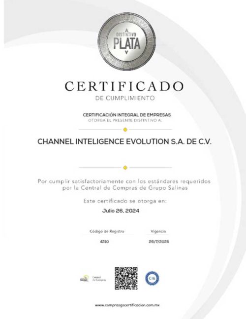 CIE - Certificado Grupo Salinas